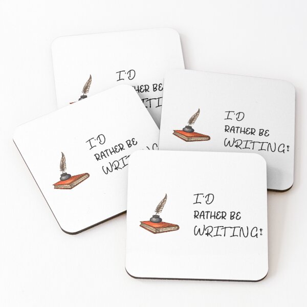 Item preview, I’d Rather Be Writing with black text - for Writers designed and sold by Mindful-Designs.