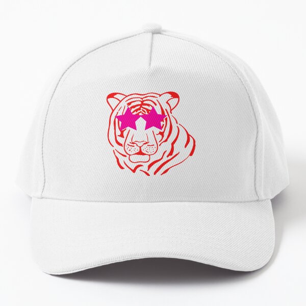 Preppy Pink Mascot™ Tiger Tumbler Straw Topper Cap