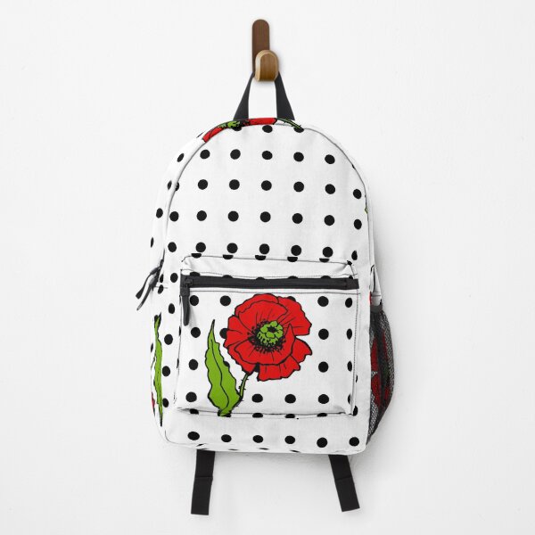 Item preview, Red poppy and polka dot pattern designed and sold by gsm-print772.