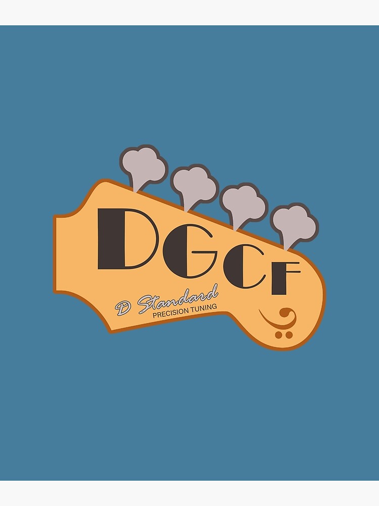 "DGCF D Standard Tuning Bass Guitar Headstock" Poster for Sale by WalkingBass Redbubble