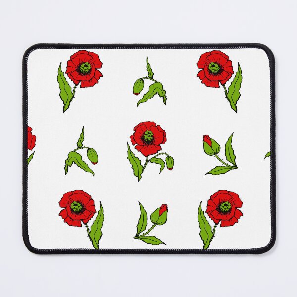 Item preview, Red poppy pattern designed and sold by gsm-print772.