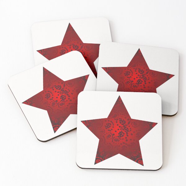 Item preview, Star red black with texture designed and sold by Murza.