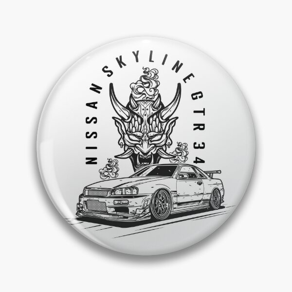 Item preview, Nissan Skyline GTR-34 Cartoon designed and sold by TrilogyMerch.