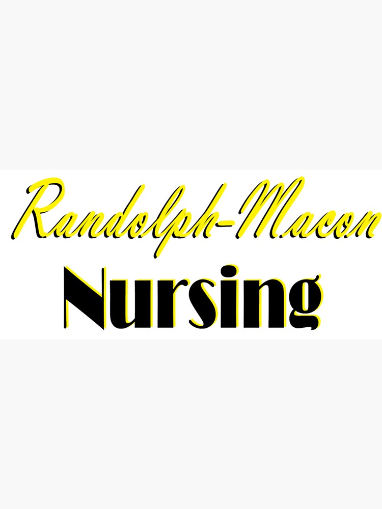 "RandolphMacon Nursing " Sticker by christinedeca Redbubble