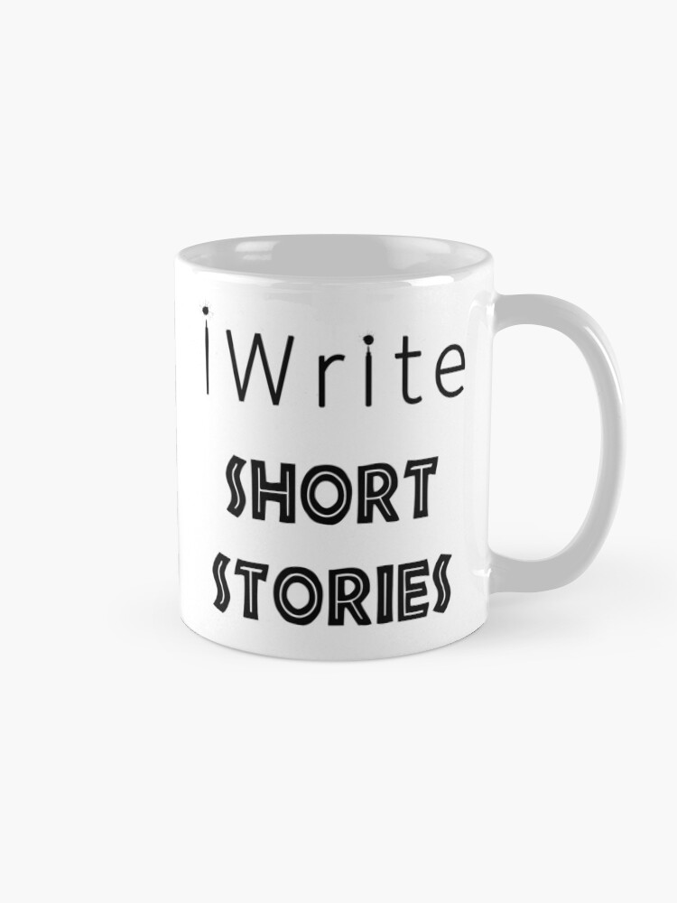Thumbnail 5 of 6, Coffee Mug, iWrite Short Stories in white text - for Writers designed and sold by Mindful-Designs.