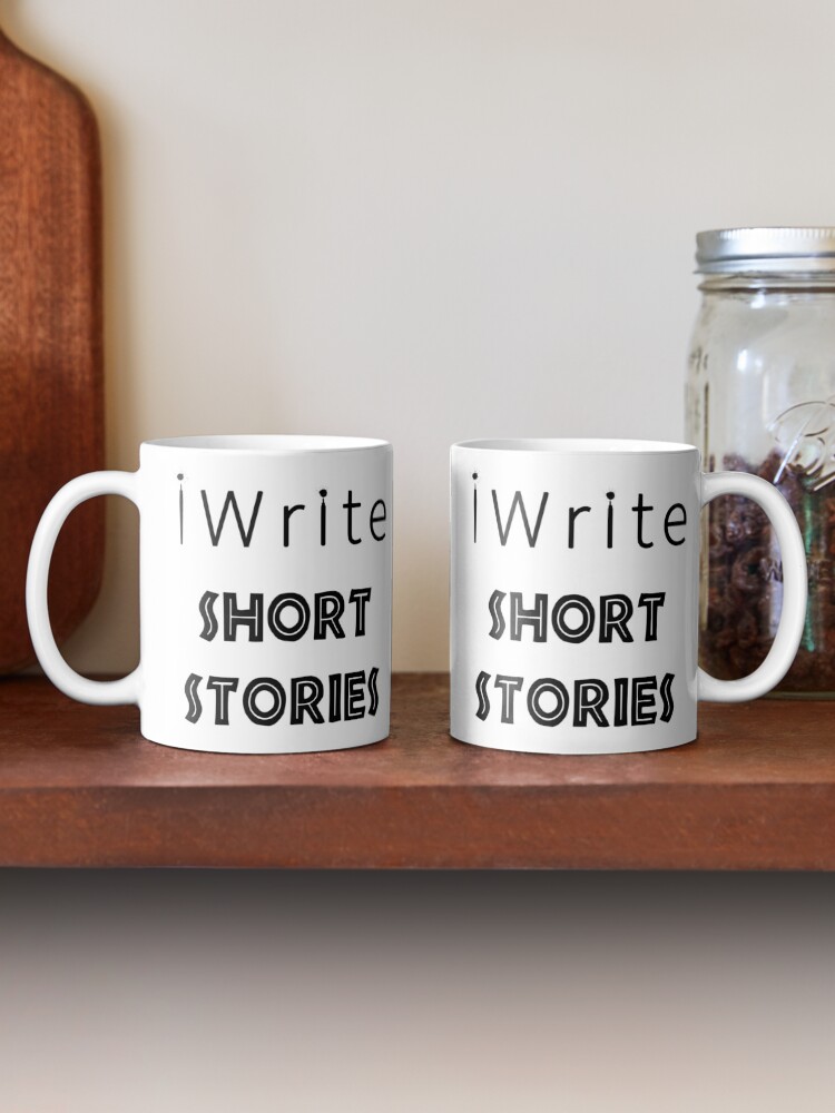 Thumbnail 2 of 6, Coffee Mug, iWrite Short Stories in white text - for Writers designed and sold by Mindful-Designs.