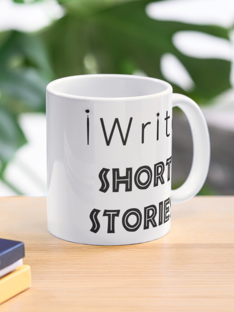 Thumbnail 1 of 6, Coffee Mug, iWrite Short Stories in white text - for Writers designed and sold by Mindful-Designs.