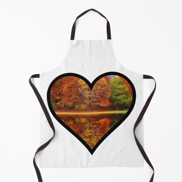 Item preview, Fall Trees Over the Lake Heart designed and sold by BuzzySpaceBee.