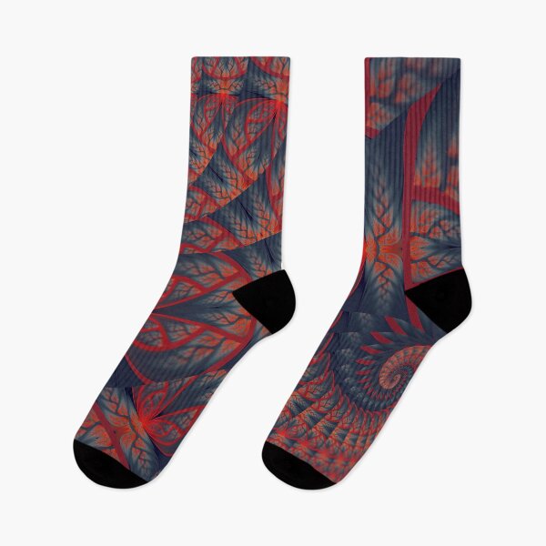Item preview, Arte fractal intrincado azul y rojo abstracto 'Smudge' designed and sold by Holmes-Ja.