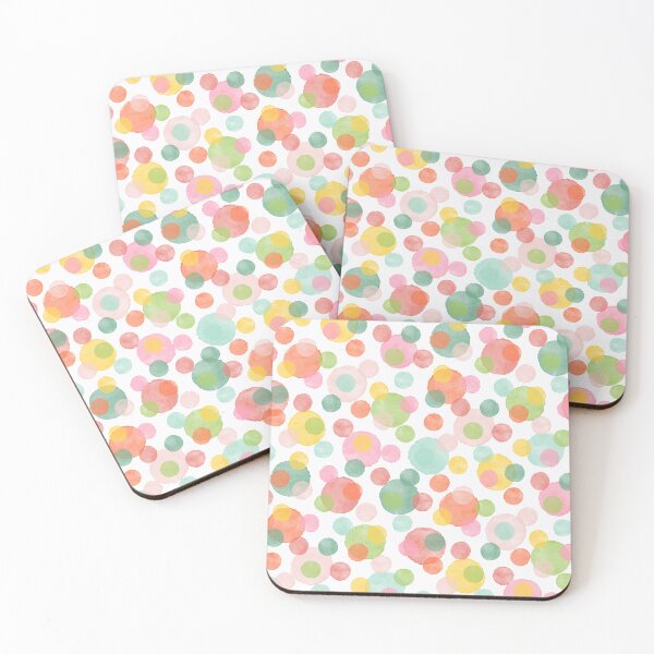 Item preview, Watercolor polka dots, pastel color (mixed) designed and sold by Studio Dotsch.