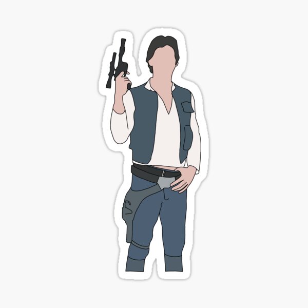 Vista previa del artículo con la obra «Han Solo posando para las cámaras», diseñado y vendido por AnnieDutchy15.