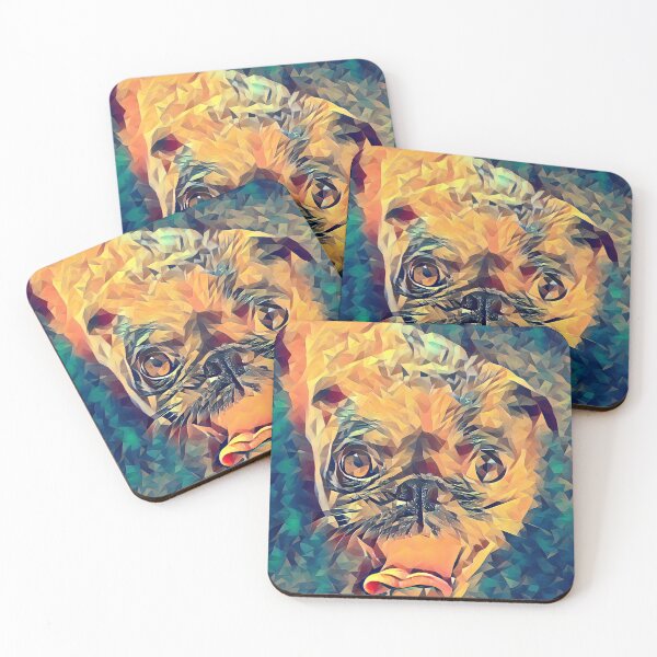 Item preview, A colourful Pug artwork design - Pug artwork. Prints, Art, Design designed and sold by Doggymadness.
