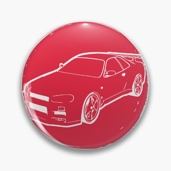 Item preview,  Red Sun Nissan Skyline GT-R JDM Drift tokyo petrol head japan nippon car badge designed and sold by angelpardo.