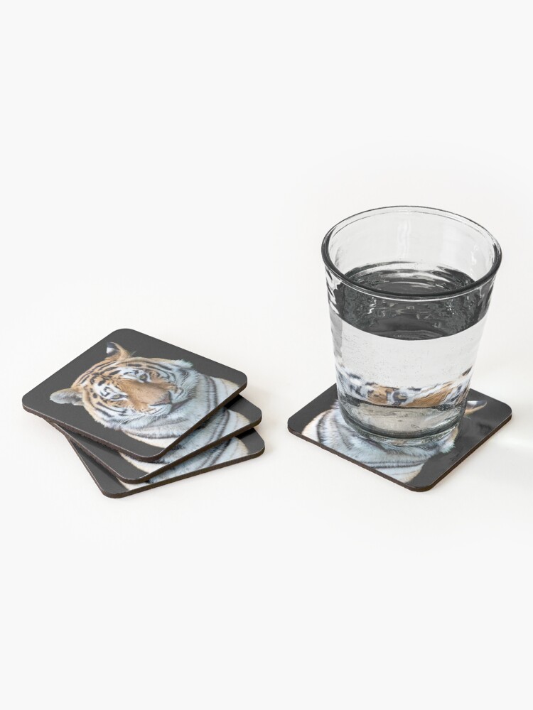Alternate view of A Tiger Face Coasters (Set of 4)