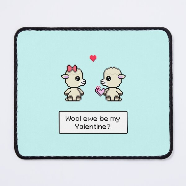 Item preview, Sheep Valentines Day Cute Kawaii Pixel Art: Wool Ewe be my Valentine? designed and sold by Pixe11y.