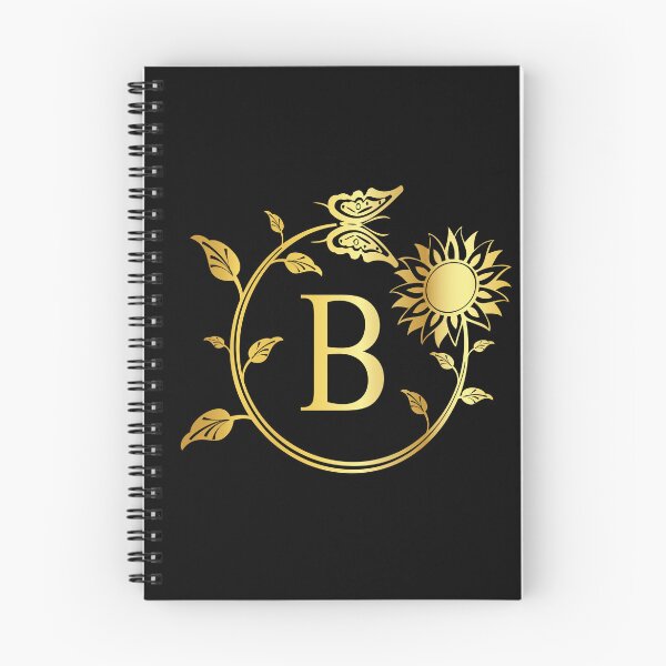 Item preview, Ornamental Letter B, Gold Sunflower Butterfly, Gold Monogram Ornament designed and sold by PROMEN Creativity.