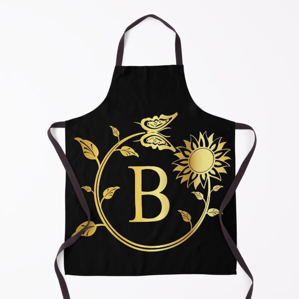 Item preview, Ornamental Letter B, Gold Sunflower Butterfly, Gold Monogram Ornament designed and sold by PROMEN Creativity.