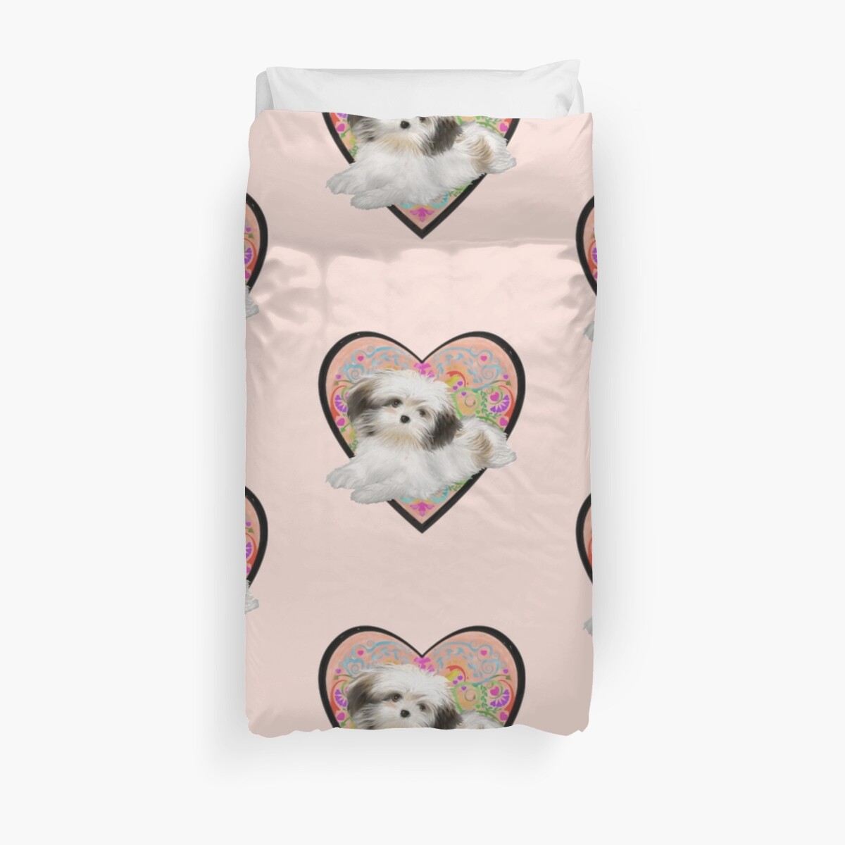 "Valentine Shih Tzu " Duvet Covers by cringe0015 | Redbubble