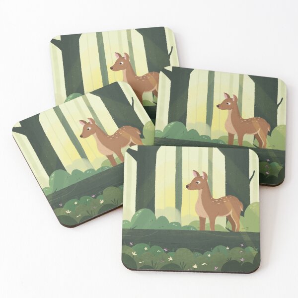 Item preview, cute deer in a forest designed and sold by Cynthiadoodlez.