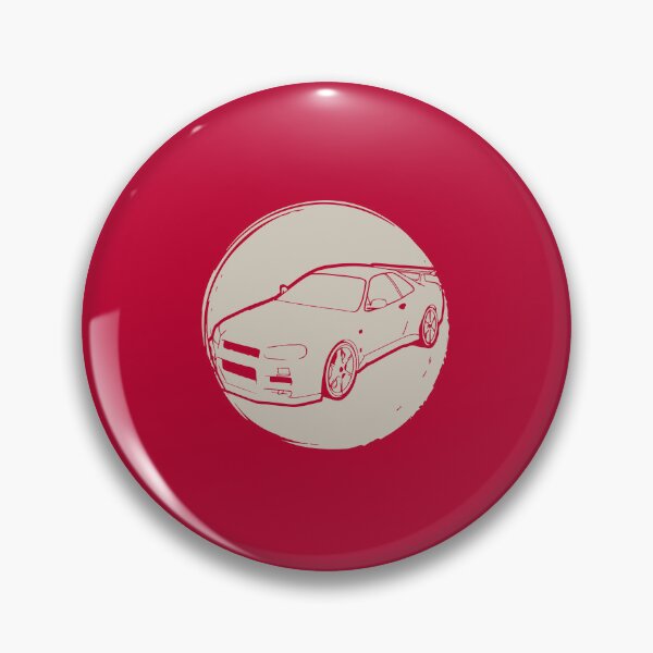 Item preview, gray Sun Nissan GTR Skyline JDM Drift tokyo petrol head japan nippon car badge designed and sold by angelpardo.