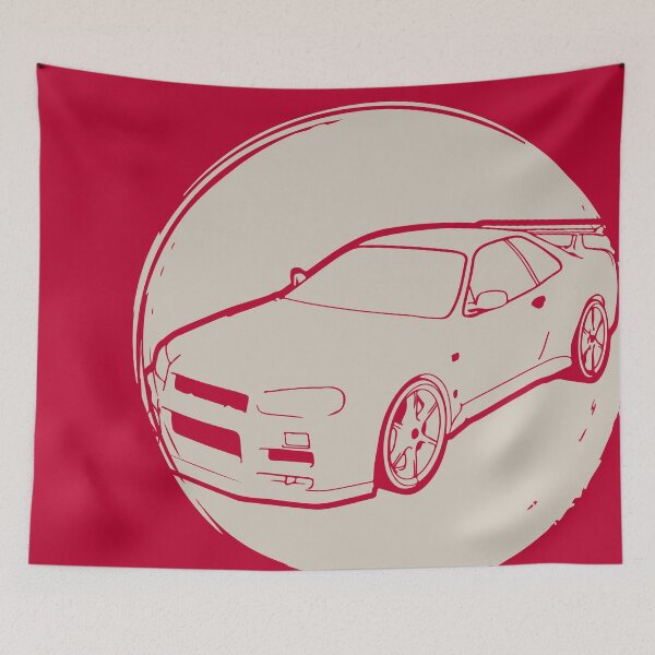 Item preview, gray Sun Nissan GTR Skyline JDM Drift tokyo petrol head japan nippon car badge designed and sold by angelpardo.