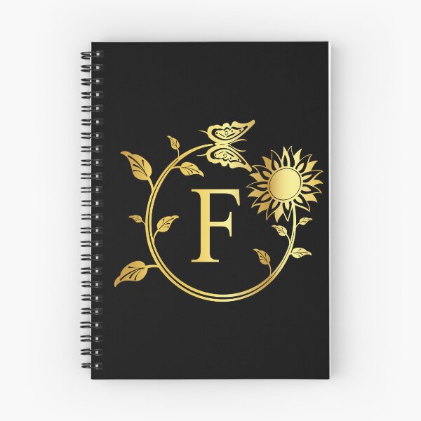 Item preview, Ornamental Letter F, Gold Sunflower Butterfly, Gold Monogram Ornament designed and sold by PROMEN Creativity.