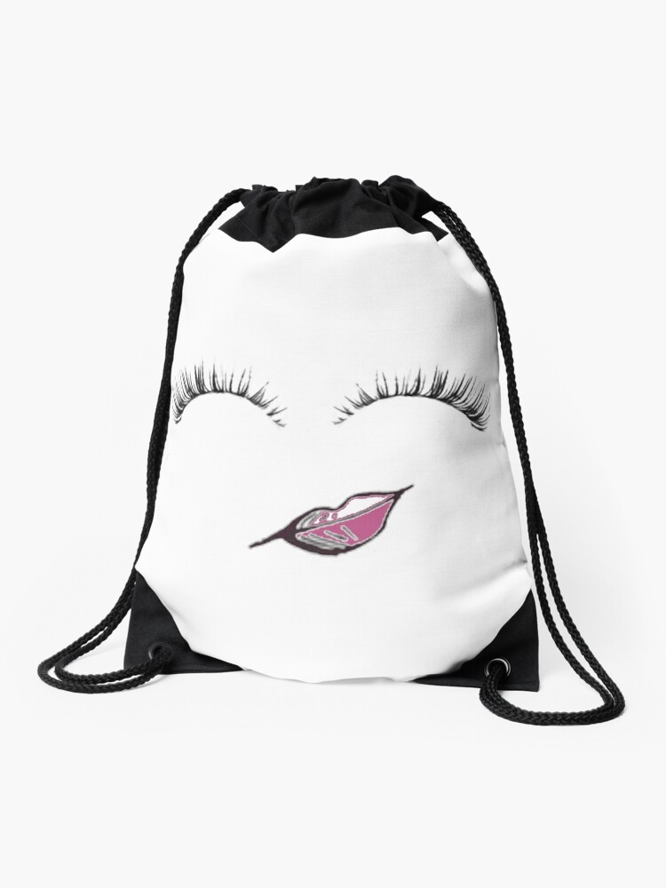 Mochila saco «pestañas y labios.» de nikbrit | Redbubble