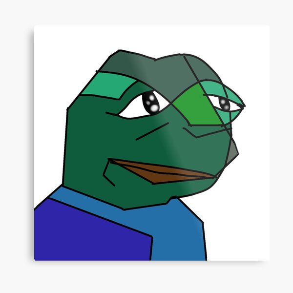 Pepega Funny Stream Emote' Poster, picture, metal print, paint by Husti