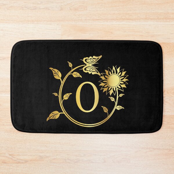 Aperçu de l'œuvre Lettre ornementale O, papillon tournesol doré, ornement monogramme doré créée et vendue par PROMEN Creativity.