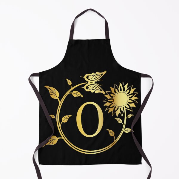 Aperçu de l'œuvre Lettre ornementale O, papillon tournesol doré, ornement monogramme doré créée et vendue par PROMEN Creativity.