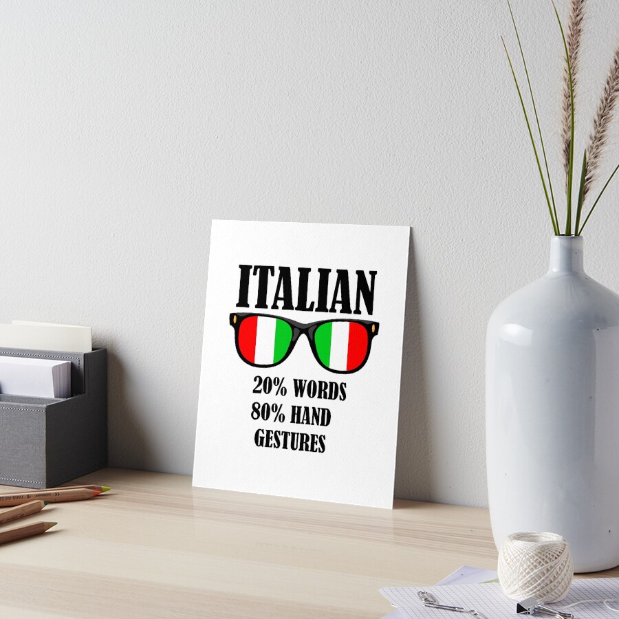 "Lustige italienische Sprüche Sonnenbrillen Gesten für italienischen