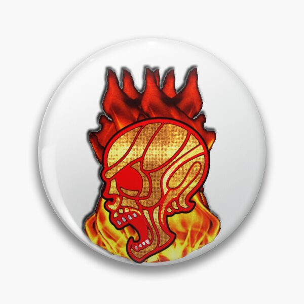 Item preview, Flaming screaming skull designed and sold by EnuffGuff.