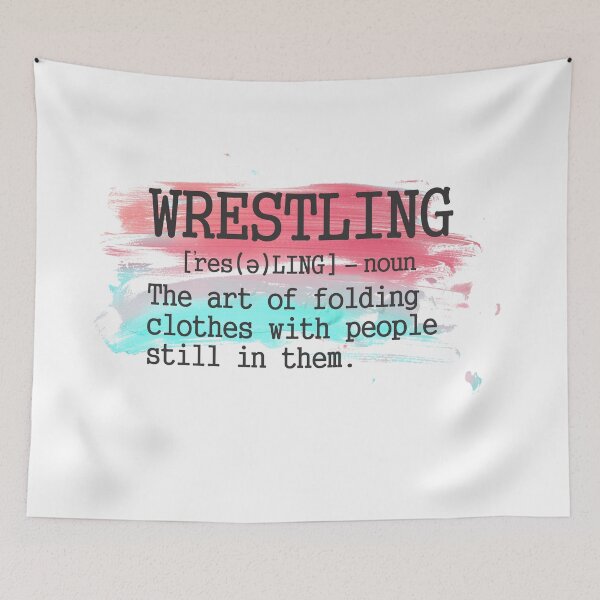 Item preview, Wrestling, the art of folding clothes with people still in them. designed and sold by heatedstitches.