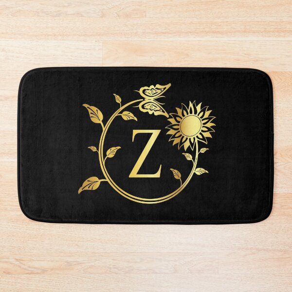 Item preview, Ornamental Letter Z, Gold Sunflower Butterfly, Gold Monogram Ornament designed and sold by PROMEN Creativity.