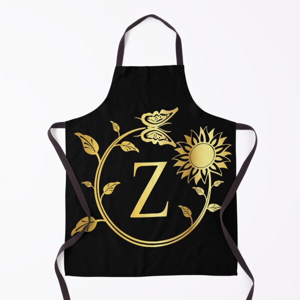 Item preview, Ornamental Letter Z, Gold Sunflower Butterfly, Gold Monogram Ornament designed and sold by PROMEN Creativity.