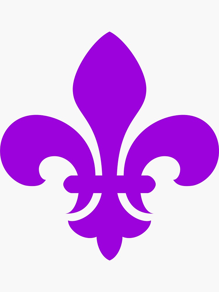 Purple Fleur de Lis Symbol