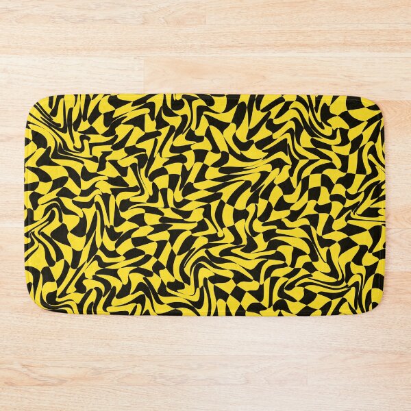 Item preview, Abstract and Warped Yellow Tile and Checkerboard Pattern designed and sold by SarahJisri.
