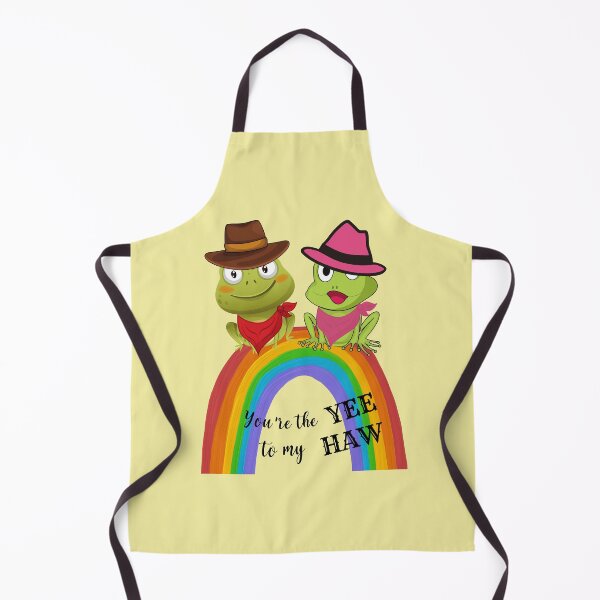 Item preview, You are The YEE To My HAW Green Frog Sitting on Rainbow designed and sold by BronikowskiART.