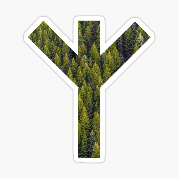 Item preview, Algiz Life Forest Rune Symbol designed and sold by XWBdesigns.
