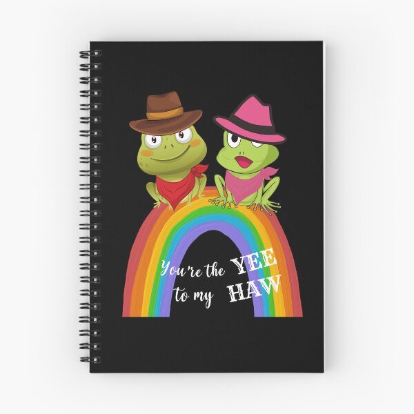 Item preview,  You're The YEE To My HAW Green Frog Sitting on Rainbow designed and sold by BronikowskiART.