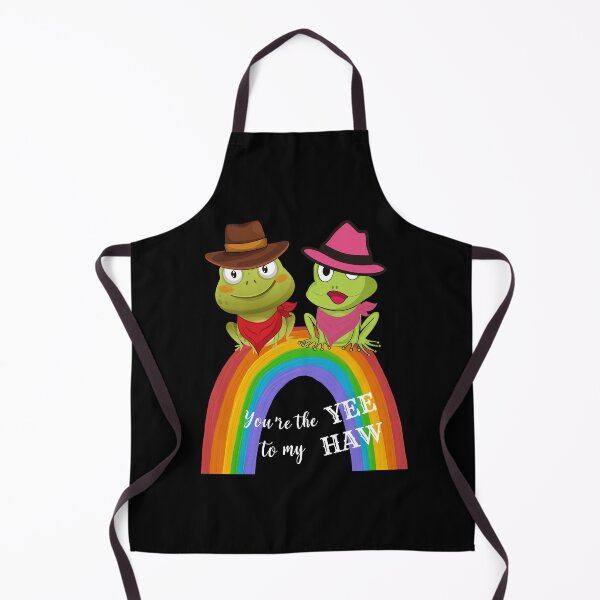 Item preview, You're The YEE To My HAW Green Frog Sitting on Rainbow designed and sold by BronikowskiART.