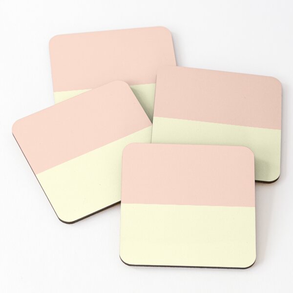 Aperçu de l'œuvre Couleur bloc de rose clair et jaune clair créée et vendue par Amal20.