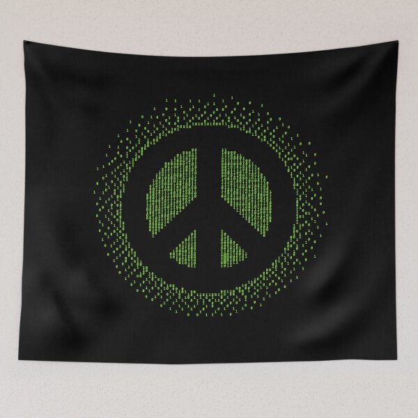 Item preview, Binary code peace designed and sold by hacktees-shop.