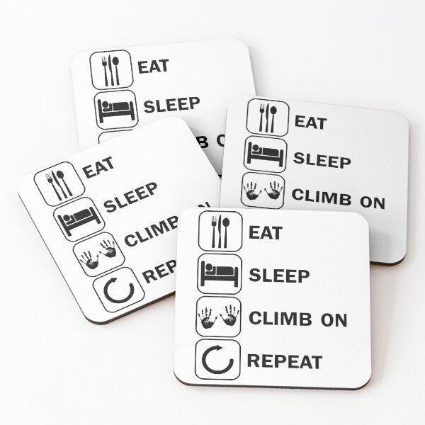 Item preview, Eat Sleep Climb Motif Rock Climbing Boulder designed and sold by DerNerd.