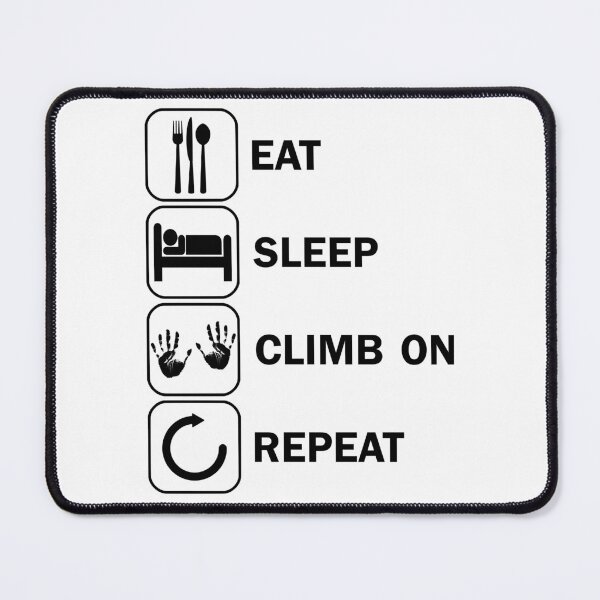 Item preview, Eat Sleep Climb Motif Rock Climbing Boulder designed and sold by DerNerd.