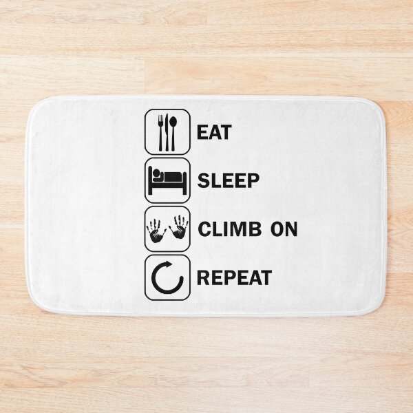 Item preview, Eat Sleep Climb Motif Rock Climbing Boulder designed and sold by DerNerd.