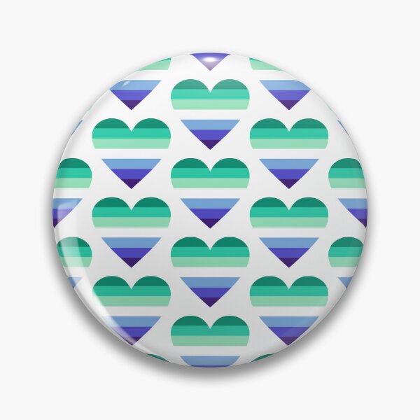 Item preview, heart shaped gay men pride flag pattern designed and sold by BThingies.