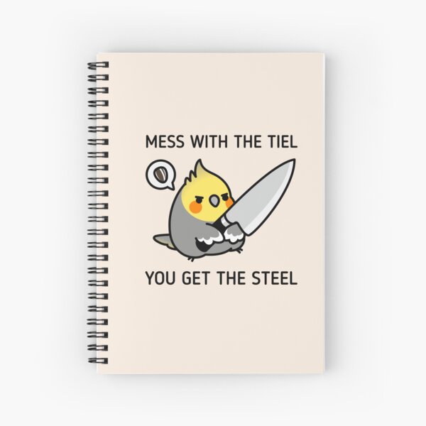 Chubby Cockatiel Knife Spiral Notebook
