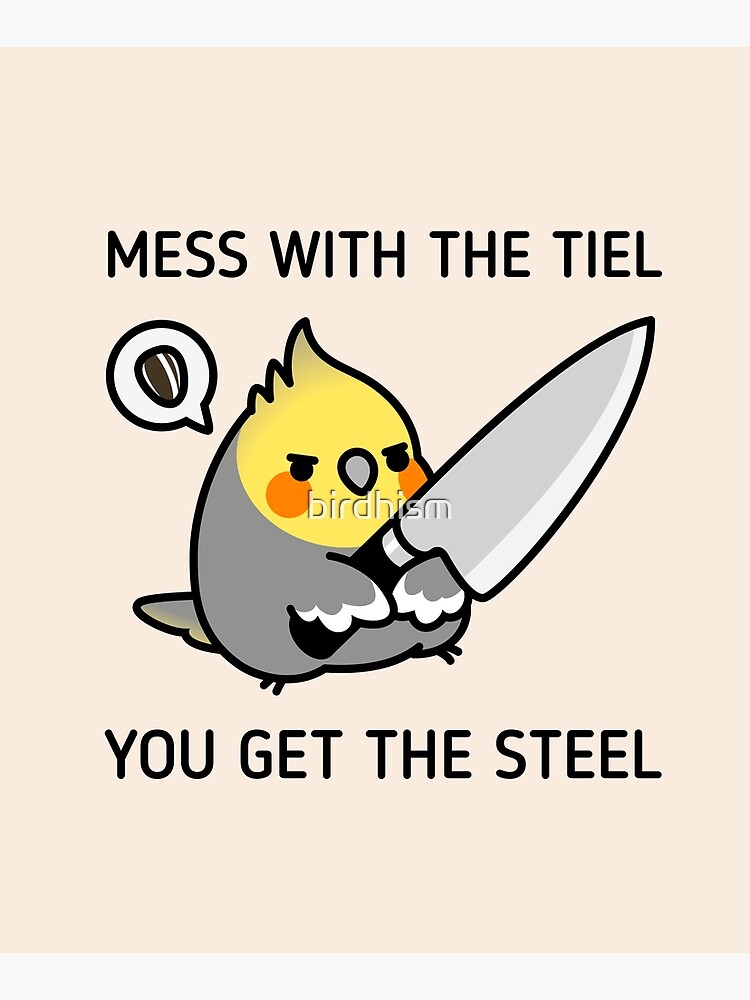Chubby Cockatiel Knife by birdhism