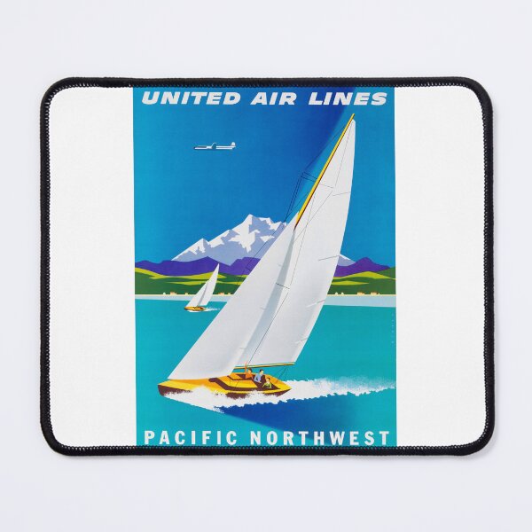 Artikelvorschau, United Air Lines Pacific Northwest Reiseanzeige entworfen und verkauft von vintagerepros.